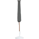  Meridian Amalfi Black Water Resistant Fabric And Aluminum Patio Umbrella with Base Set IMAGE 12