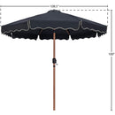  Meridian Amalfi Black Water Resistant Fabric And Aluminum Patio Umbrella IMAGE 10