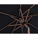  Meridian Amalfi Black Water Resistant Fabric And Aluminum Patio Umbrella IMAGE 7