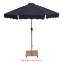  Meridian Amalfi Black Water Resistant Fabric And Aluminum Patio Umbrella IMAGE 9
