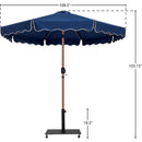  Meridian Amalfi Navy Water Resistant Fabric And Aluminum Patio Umbrella with Base Set IMAGE 18