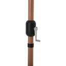 Meridian Amalfi Navy Fabric With Cream Piping / Teak Aluminum Patio Umbrella with Base Sets IMAGE 12
