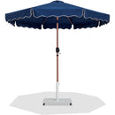  Meridian Amalfi Navy Water Resistant Fabric And Aluminum Patio Umbrella with Base Set IMAGE 1
