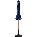  Meridian Amalfi Navy Water Resistant Fabric And Aluminum Patio Umbrella with Base Set IMAGE 11
