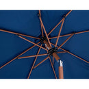  Meridian Amalfi Navy Water Resistant Fabric And Aluminum Patio Umbrella with Base Set IMAGE 14
