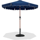  Meridian Amalfi Navy Water Resistant Fabric And Aluminum Patio Umbrella with Base Set IMAGE 1