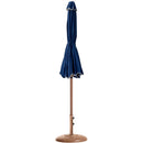  Meridian Amalfi Navy Water Resistant Fabric And Aluminum Patio Umbrella with Base Set IMAGE 11