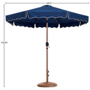  Meridian Amalfi Navy Water Resistant Fabric And Aluminum Patio Umbrella with Base Set IMAGE 16