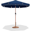  Meridian Amalfi Navy Water Resistant Fabric And Aluminum Patio Umbrella with Base Set IMAGE 1