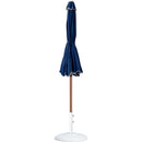  Meridian Amalfi Navy Water Resistant Fabric And Aluminum Patio Umbrella with Base Set IMAGE 11