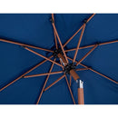  Meridian Amalfi Navy Water Resistant Fabric And Aluminum Patio Umbrella with Base Set IMAGE 14