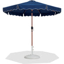  Meridian Amalfi Navy Water Resistant Fabric And Aluminum Patio Umbrella with Base Set IMAGE 1