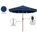  Meridian Amalfi Navy Water Resistant Fabric And Aluminum Patio Umbrella IMAGE 11