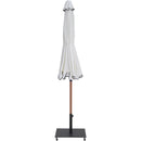  Meridian Amalfi White Water Resistant Fabric And Aluminum Patio Umbrella with Base Set IMAGE 13