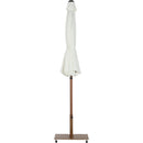  Meridian Amalfi White Water Resistant Fabric And Aluminum Patio Umbrella with Base Set IMAGE 13