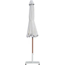  Meridian Amalfi White Water Resistant Fabric And Aluminum Patio Umbrella with Base Set IMAGE 13