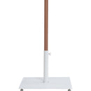  Meridian Amalfi White Water Resistant Fabric And Aluminum Patio Umbrella with Base Set IMAGE 5