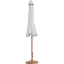  Meridian Amalfi White Water Resistant Fabric And Aluminum Patio Umbrella with Base Set IMAGE 11