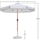  Meridian Amalfi White Water Resistant Fabric And Aluminum Patio Umbrella with Base Set IMAGE 16