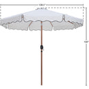  Meridian Amalfi White Water Resistant Fabric And Aluminum Patio Umbrella IMAGE 10
