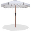  Meridian Amalfi White Water Resistant Fabric And Aluminum Patio Umbrella IMAGE 1
