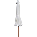  Meridian Amalfi White Water Resistant Fabric And Aluminum Patio Umbrella IMAGE 3