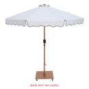  Meridian Amalfi White Water Resistant Fabric And Aluminum Patio Umbrella IMAGE 9