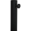 Meridian Amalfi Beige Fabric With Cream Piping / Matte Black Aluminum Patio Umbrella with Base Sets IMAGE 11