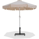  Meridian Amalfi Beige Water Resistant Fabric And Aluminum Patio Umbrella with Base Set IMAGE 1