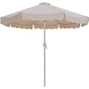  Meridian Amalfi Beige Water Resistant Fabric And Aluminum Patio Umbrella with Base Set IMAGE 3
