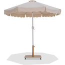  Meridian Amalfi Beige Water Resistant Fabric And Aluminum Patio Umbrella with Base Set IMAGE 1