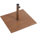  Meridian Amalfi Beige Water Resistant Fabric And Aluminum Patio Umbrella with Base Set IMAGE 7