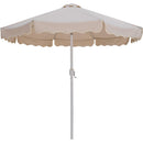  Meridian Amalfi Beige Water Resistant Fabric And Aluminum Patio Umbrella with Base Set IMAGE 3
