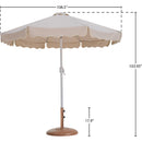 Meridian Amalfi Beige Water Resistant Fabric And Aluminum Patio Umbrella with Base Set IMAGE 16