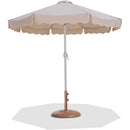  Meridian Amalfi Beige Water Resistant Fabric And Aluminum Patio Umbrella with Base Set IMAGE 1