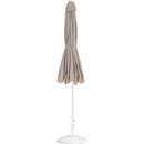  Meridian Amalfi Beige Water Resistant Fabric And Aluminum Patio Umbrella with Base Set IMAGE 11