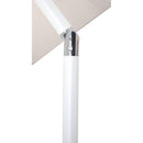 Meridian Amalfi Beige Fabric With Cream Piping / Matte White Aluminum Patio Umbrella with Base Sets IMAGE 13