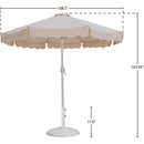  Meridian Amalfi Beige Water Resistant Fabric And Aluminum Patio Umbrella with Base Set IMAGE 16