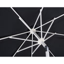  Meridian Amalfi Black Water Resistant Fabric And Aluminum Patio Umbrella with Base Set IMAGE 16