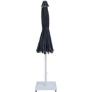  Meridian Amalfi Black Water Resistant Fabric And Aluminum Patio Umbrella with Base Set IMAGE 13