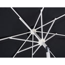  Meridian Amalfi Black Water Resistant Fabric And Aluminum Patio Umbrella with Base Set IMAGE 16