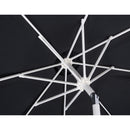  Meridian Amalfi Black Water Resistant Fabric And Aluminum Patio Umbrella with Base Set IMAGE 14