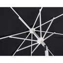  Meridian Amalfi Black Water Resistant Fabric And Aluminum Patio Umbrella with Base Set IMAGE 14