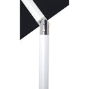  Meridian Amalfi Black Water Resistant Fabric And Aluminum Patio Umbrella with Base Set IMAGE 13