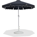  Meridian Amalfi Black Water Resistant Fabric And Aluminum Patio Umbrella with Base Set IMAGE 1