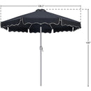  Meridian Amalfi Black Water Resistant Fabric And Aluminum Patio Umbrella IMAGE 10