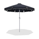  Meridian Amalfi Black Water Resistant Fabric And Aluminum Patio Umbrella IMAGE 1