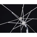  Meridian Amalfi Black Water Resistant Fabric And Aluminum Patio Umbrella IMAGE 7