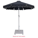  Meridian Amalfi Black Water Resistant Fabric And Aluminum Patio Umbrella IMAGE 9