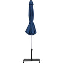  Meridian Amalfi Navy Water Resistant Fabric And Aluminum Patio Umbrella with Base Set IMAGE 13